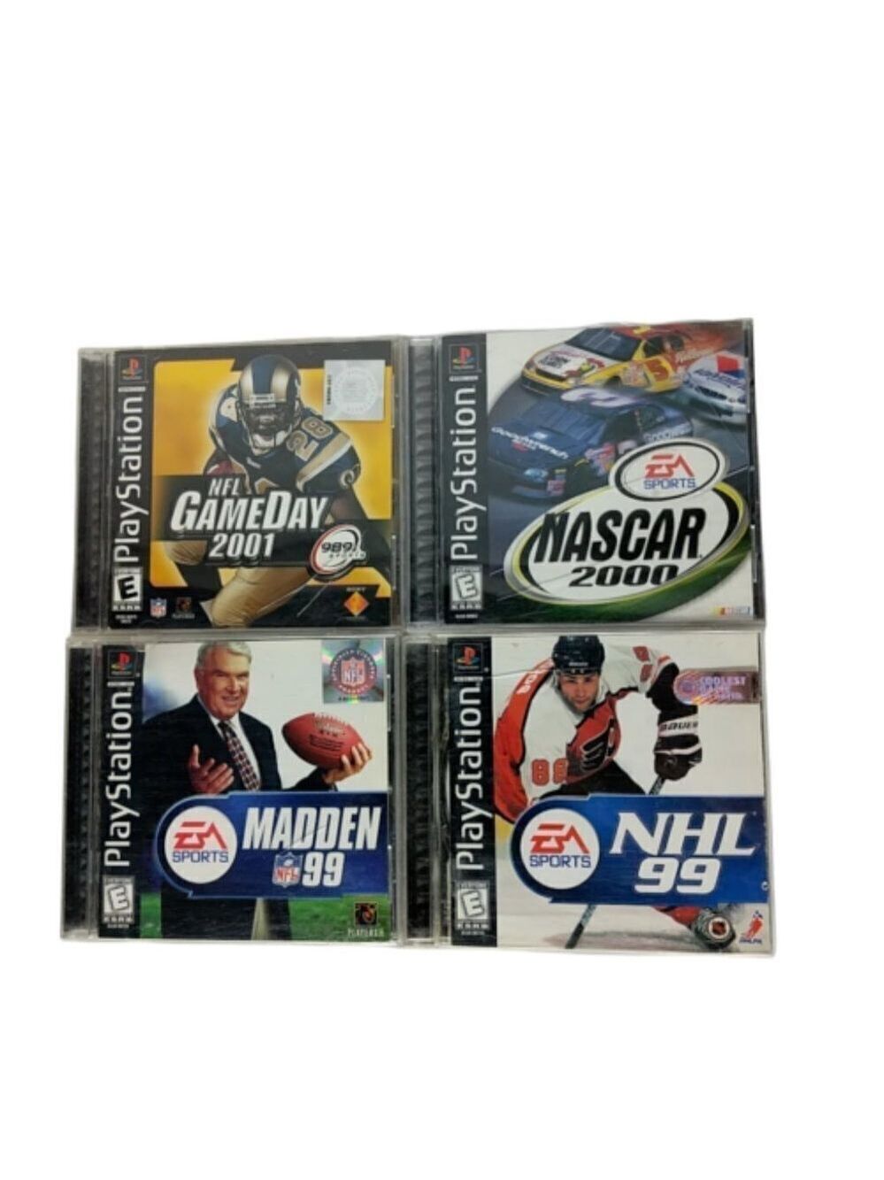 Sony PlayStation NFL NASCAR Madden NHL Games Lot 4
